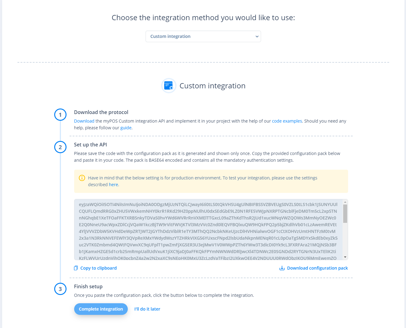 Custom integration